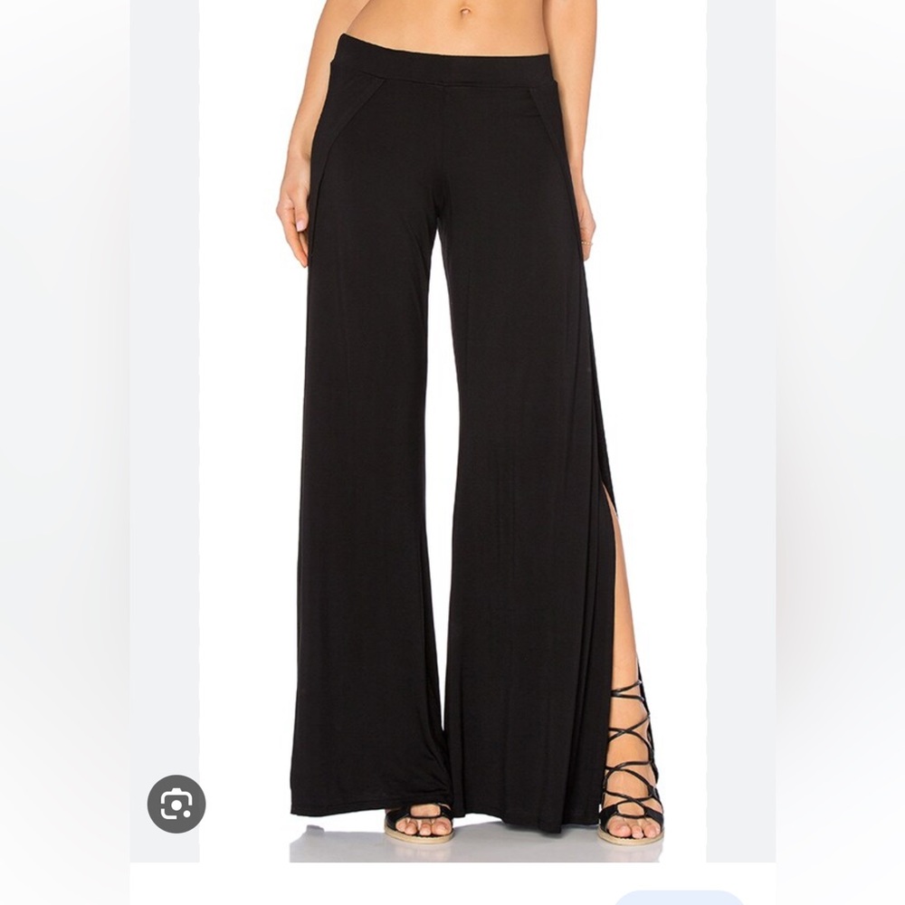 Michael Lauren “Troy” Wide Leg Pant with Slit
